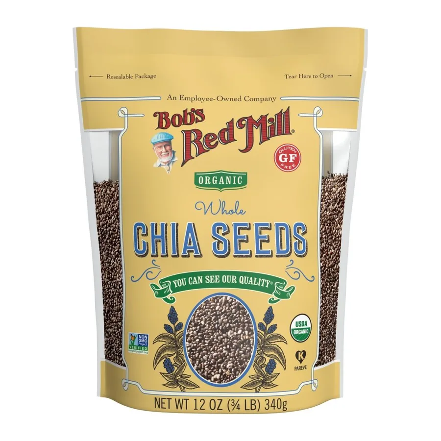 Bob's Red Mill Organic Chia Seeds, front of pack