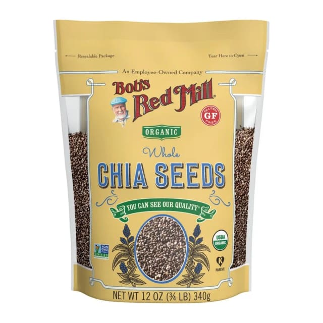 Bob's Red Mill Organic Chia Seeds, front of pack