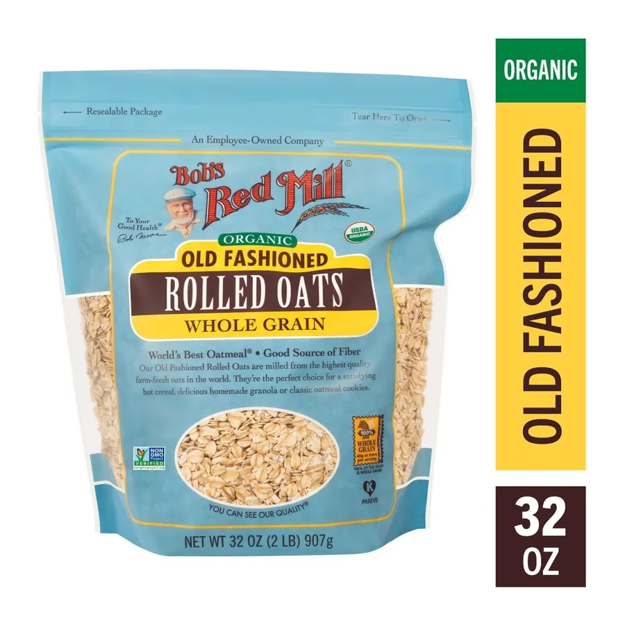 Bob's Red Mill Organic Whole Grain Rolled Oats, front of pack