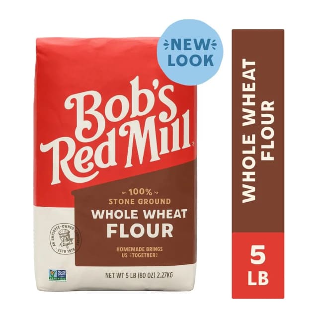Bob's Red Mill 100% Stone Ground Whole Wheat Flour, front of pack