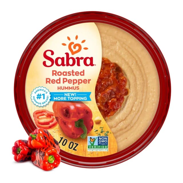Sabra Roasted red pepper hummus, front of pack