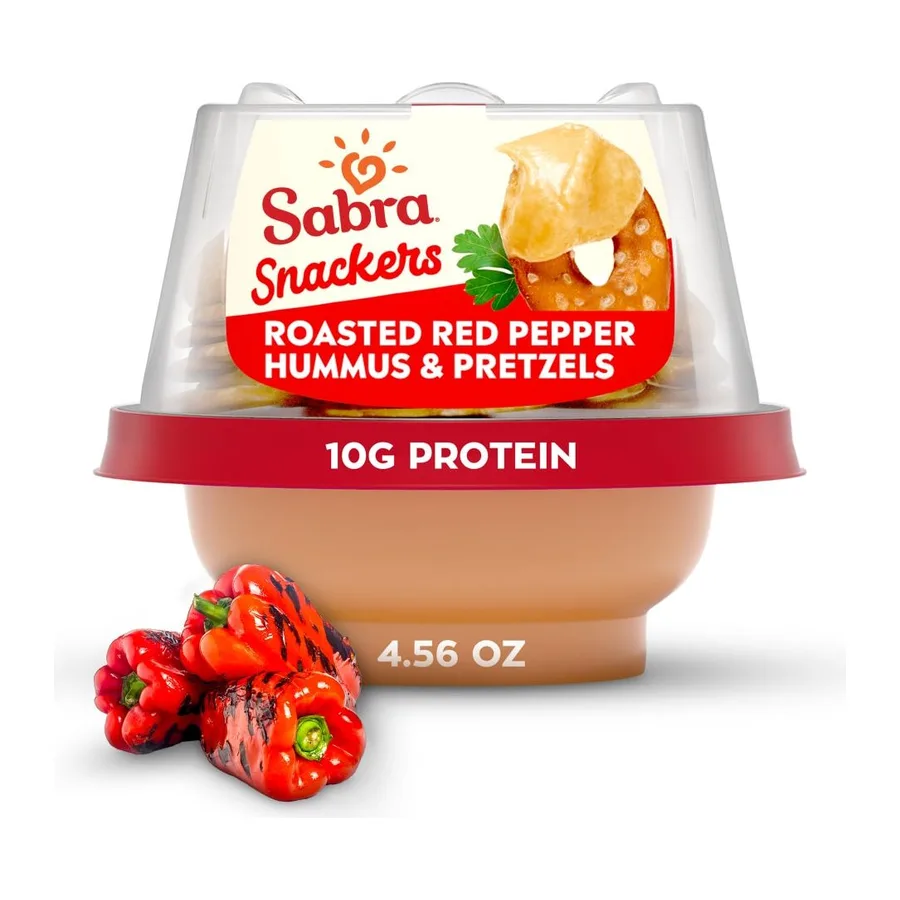 Sabra Roasted red pepper hummus snacker, front of pack