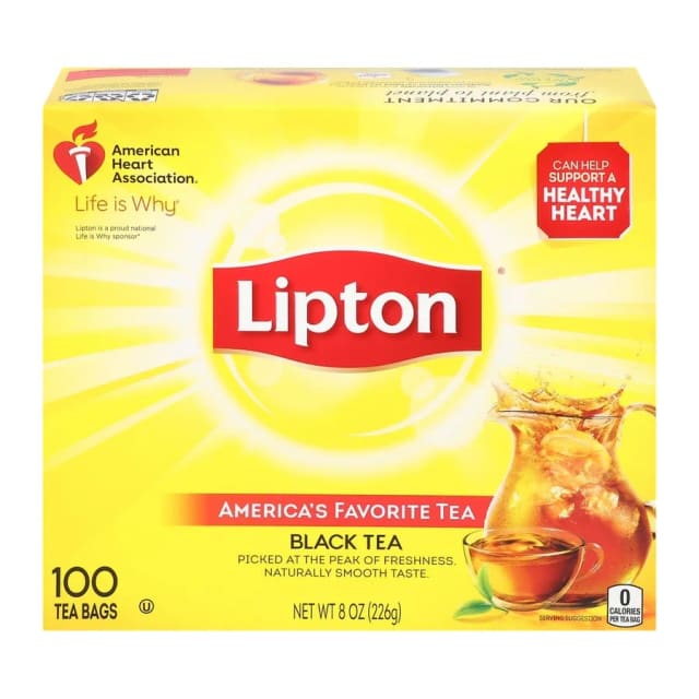 Lipton Black Tea Bag, front of pack
