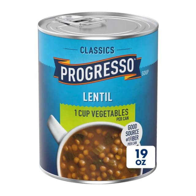 Progresso Lentil Soup, front of pack