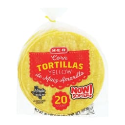 H-E-B Corn tortillas yellow, front of pack