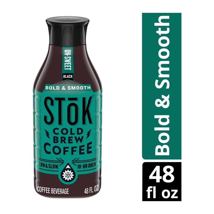 SToK Un-Sweet Black Cold Brew Coffee, front of pack