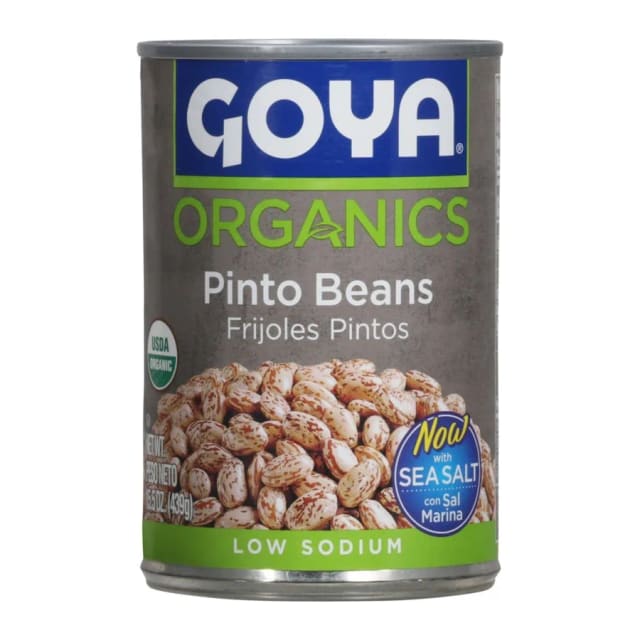 Goya Organics pinto beans, front of pack