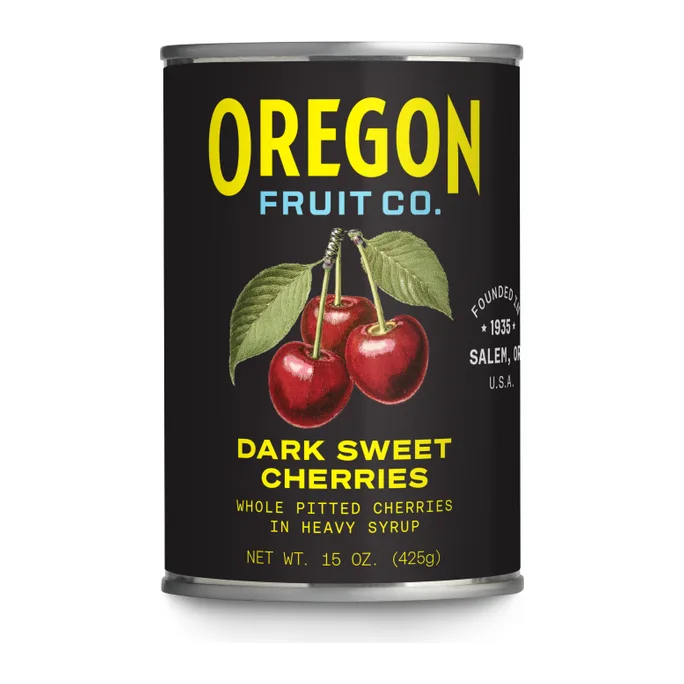 Oregon Dark Sweet Cherries In Heavy Syrup, front of pack
