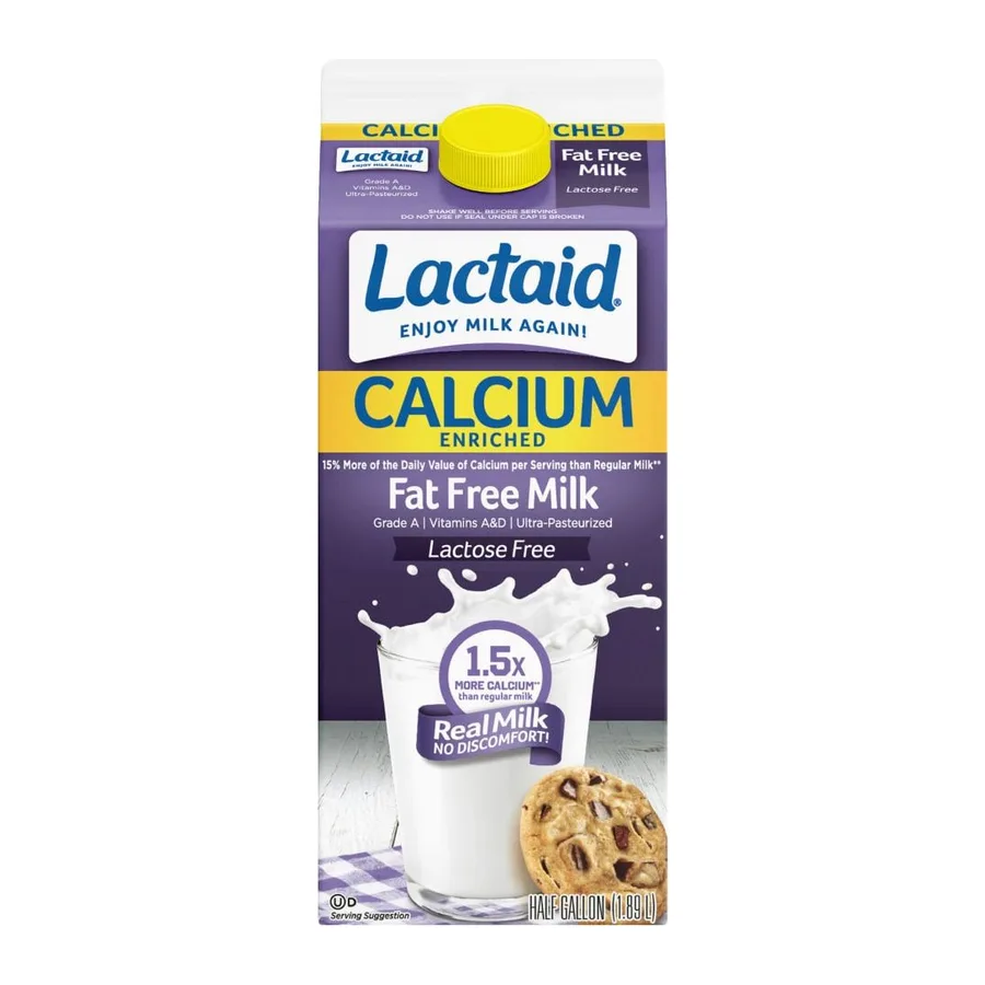 Lactaid Fat Free Milk, front of pack