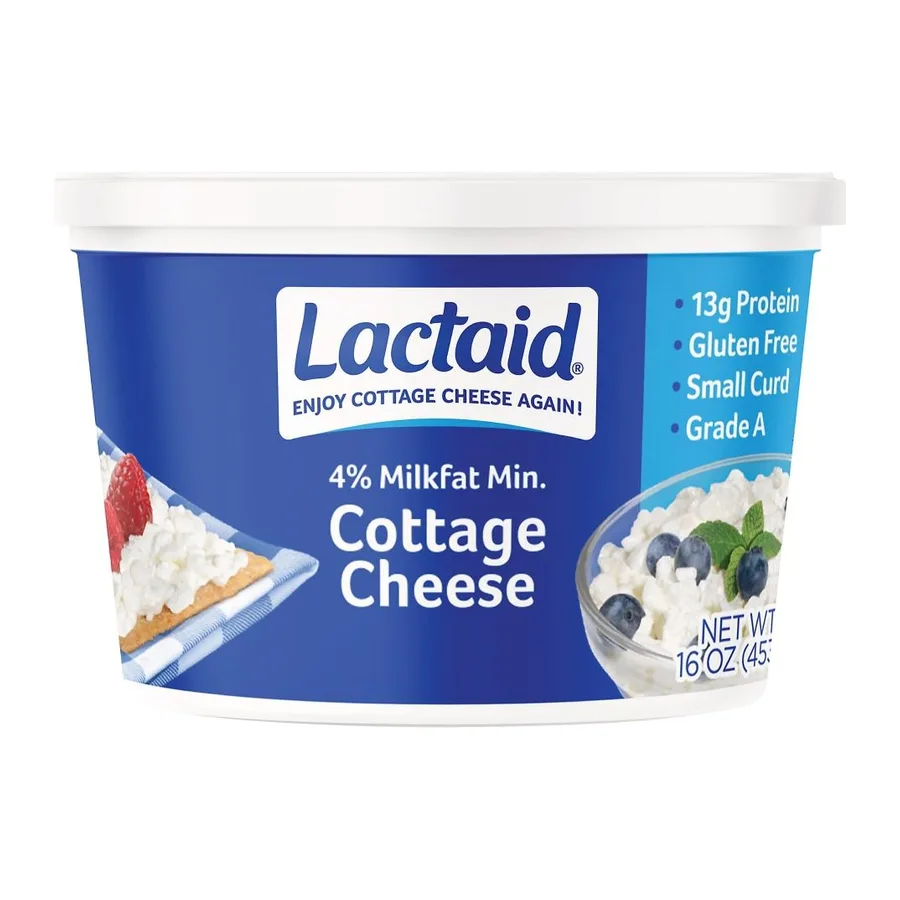 Lactaid Percent milkfat cottage cheese, front of pack