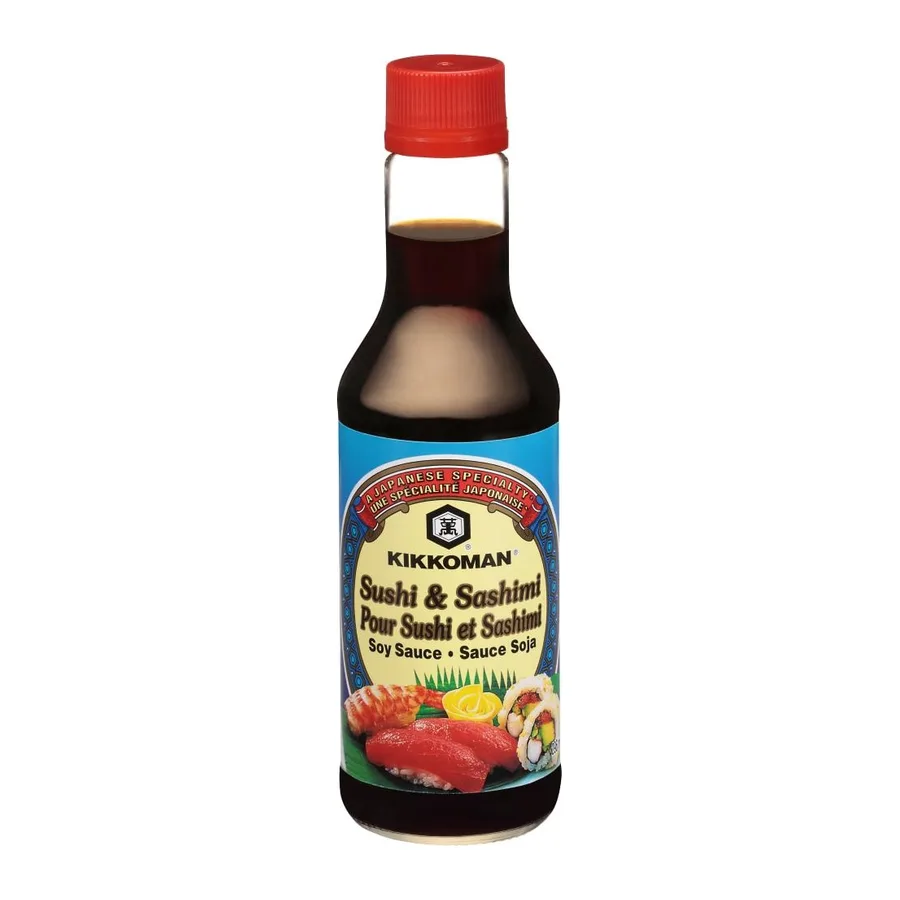 Kikkoman Sushi Sashimi Soy Sauce, front of pack