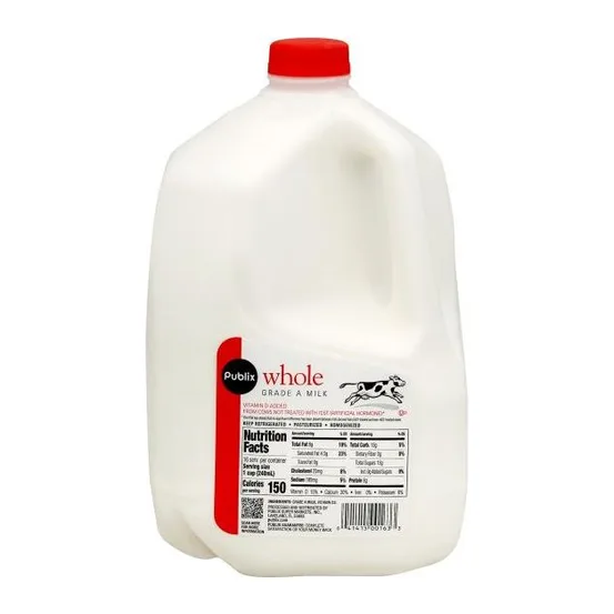 Publix Whole Grade a Milk, front of pack