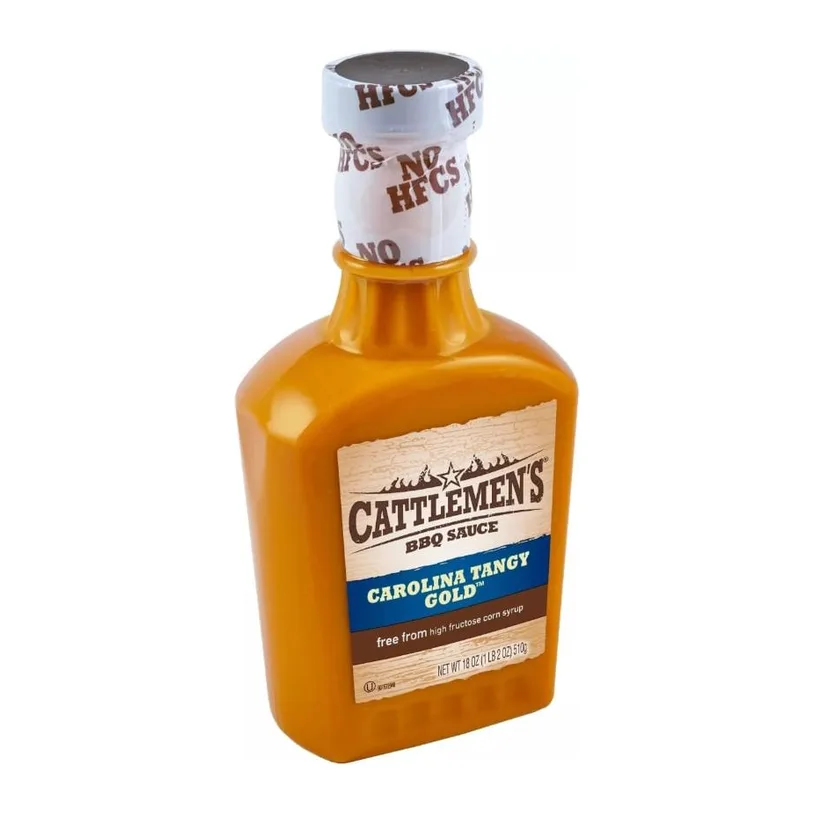 Cattlemen's Carolina tangy gold bbq sauce, front of pack