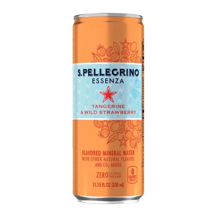 S.Pellegrino Tangerine & Wild Strawberry, front of pack