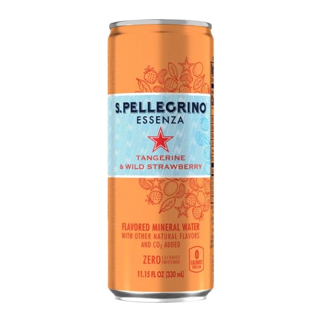 S.Pellegrino Tangerine & Wild Strawberry, front of pack