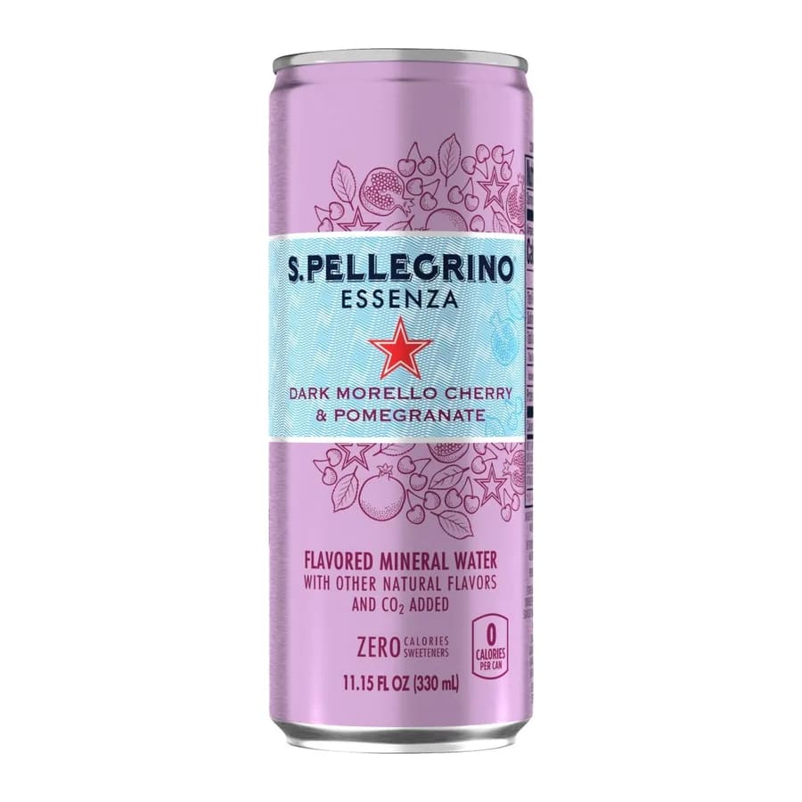 S.Pellegrino ESSENZA Dark morello cherry & pomegranate, front of pack
