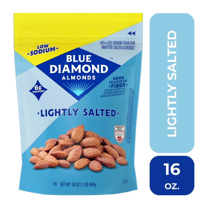 Blue Diamond Almonds Lightly Salted, front of pack