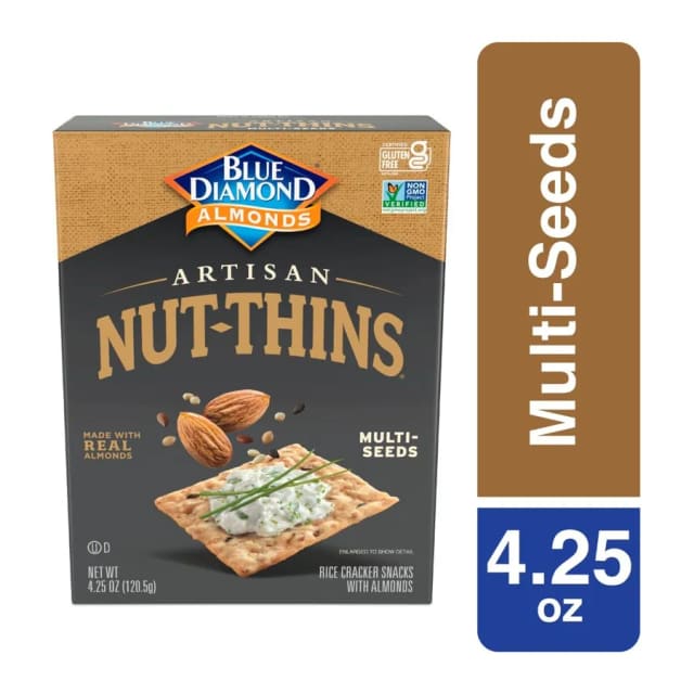 Blue Diamond Artisan Nut Thins Multi-Seeds, front of pack