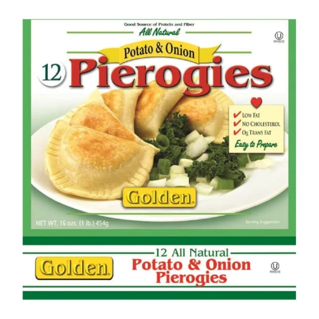 Golden Pierogies Potato and Onion, front of pack