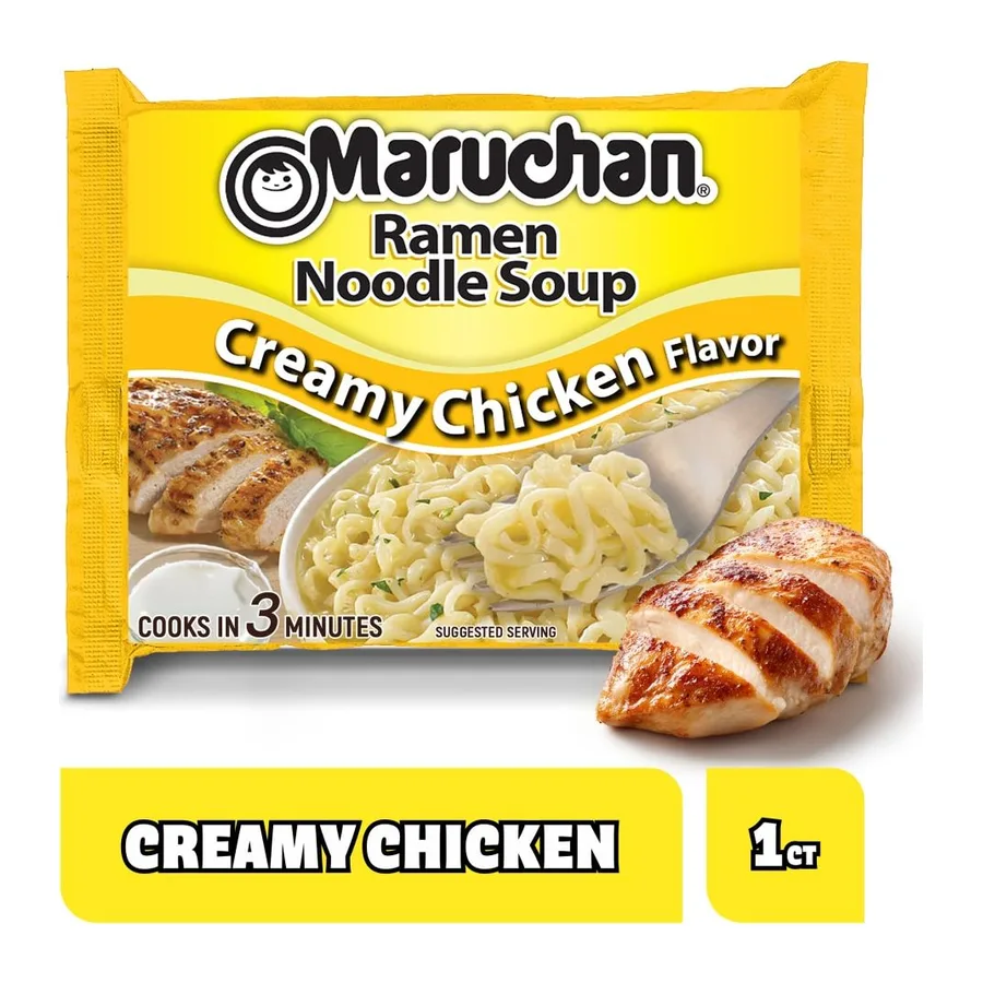 Maruchan Ramen creamy chicken flavor, front of pack