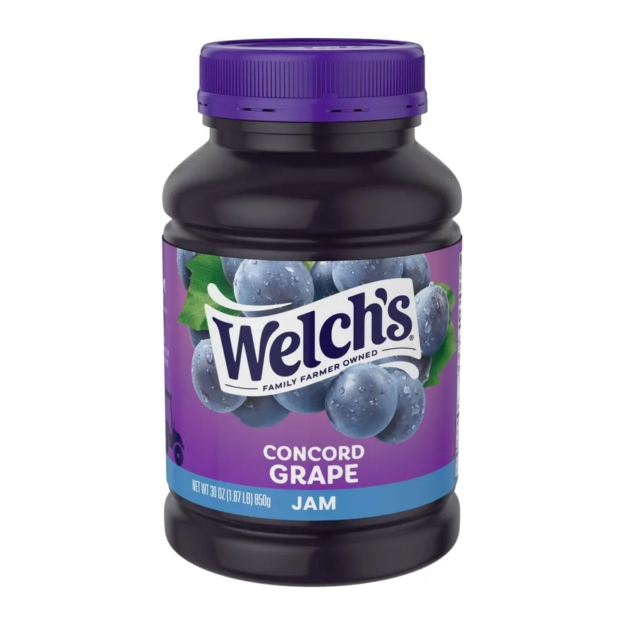 Welchs Concord grape jam, front of pack
