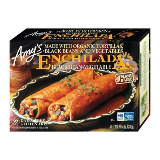 Amy's Black Bean Vegetable Enchiladas, front of pack