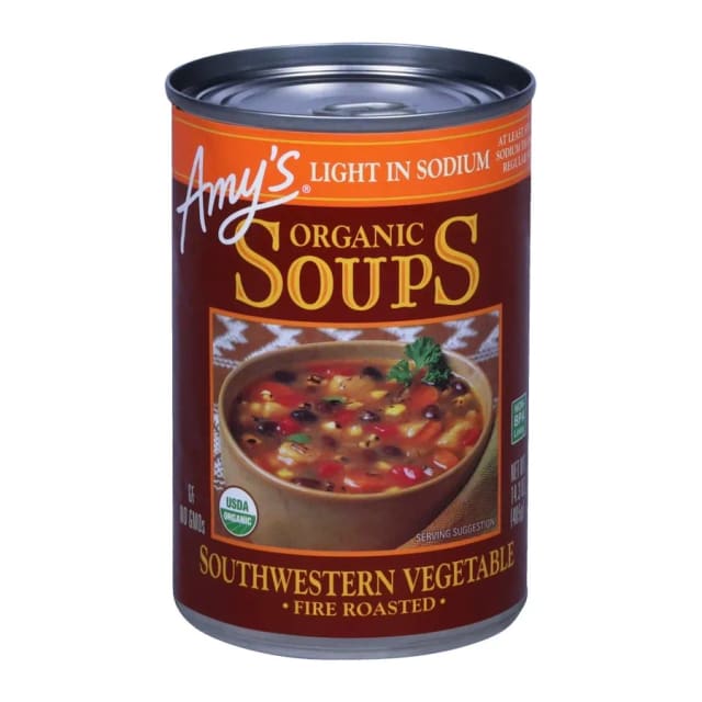 Amy's Southwestern Vegetable Soup, front of pack