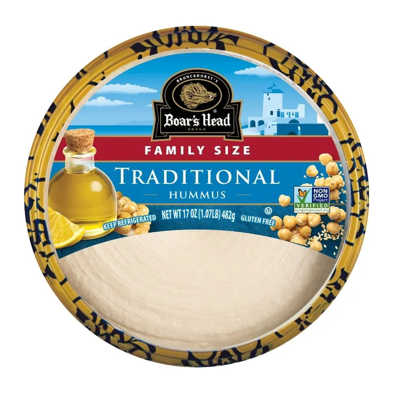 Boar’s Head Traditional Hummus, front of pack