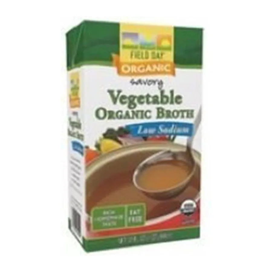 Field Day Organic Low Sodium Vegetable Broth, front of pack