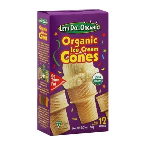 Let's Do Organic Organic Ice Cream Cones, front of pack