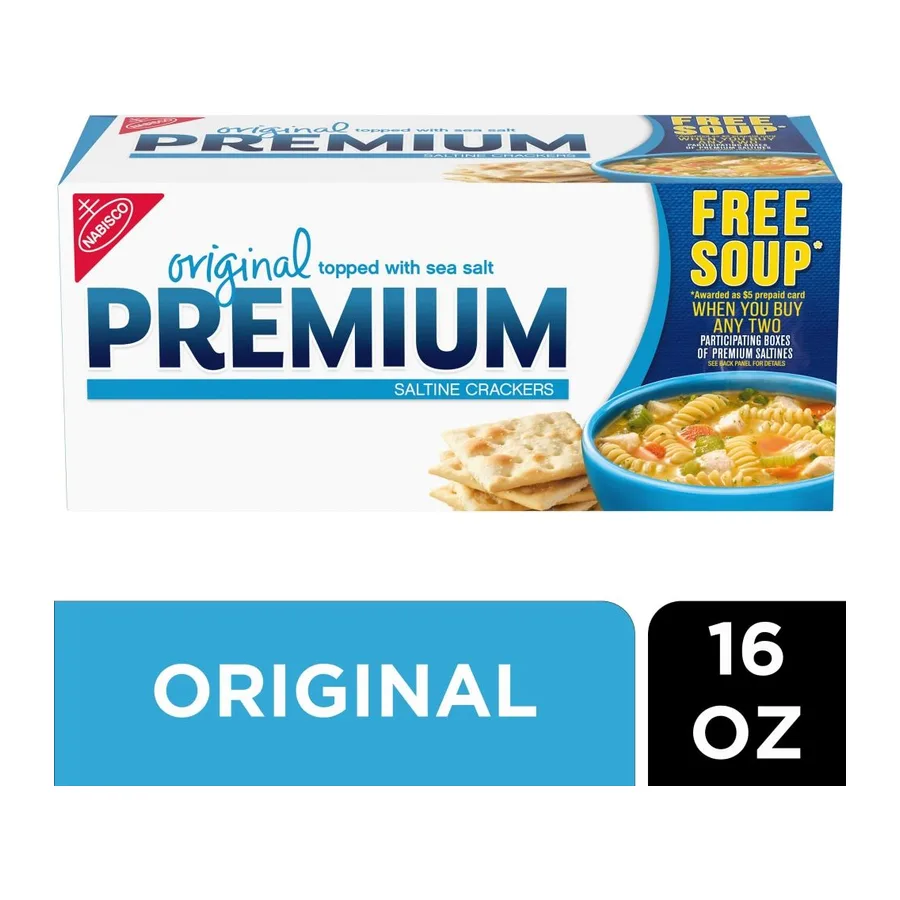 Nabisco Original saltine crackers, front of pack