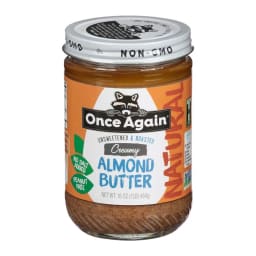 Once Again Almond Butter - Roasted - Creamy - Unsweetened & Salt Free, front of pack