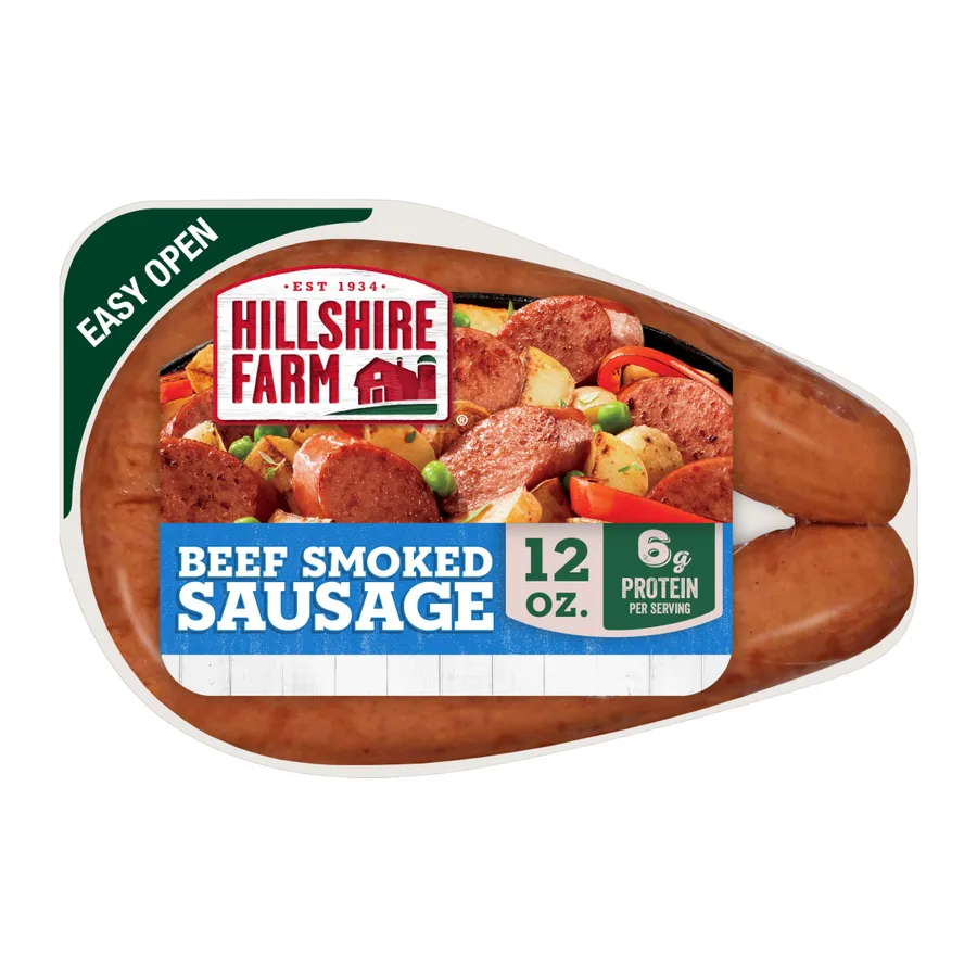 Hillshire Farm Beef Smoked Sausage, front of pack