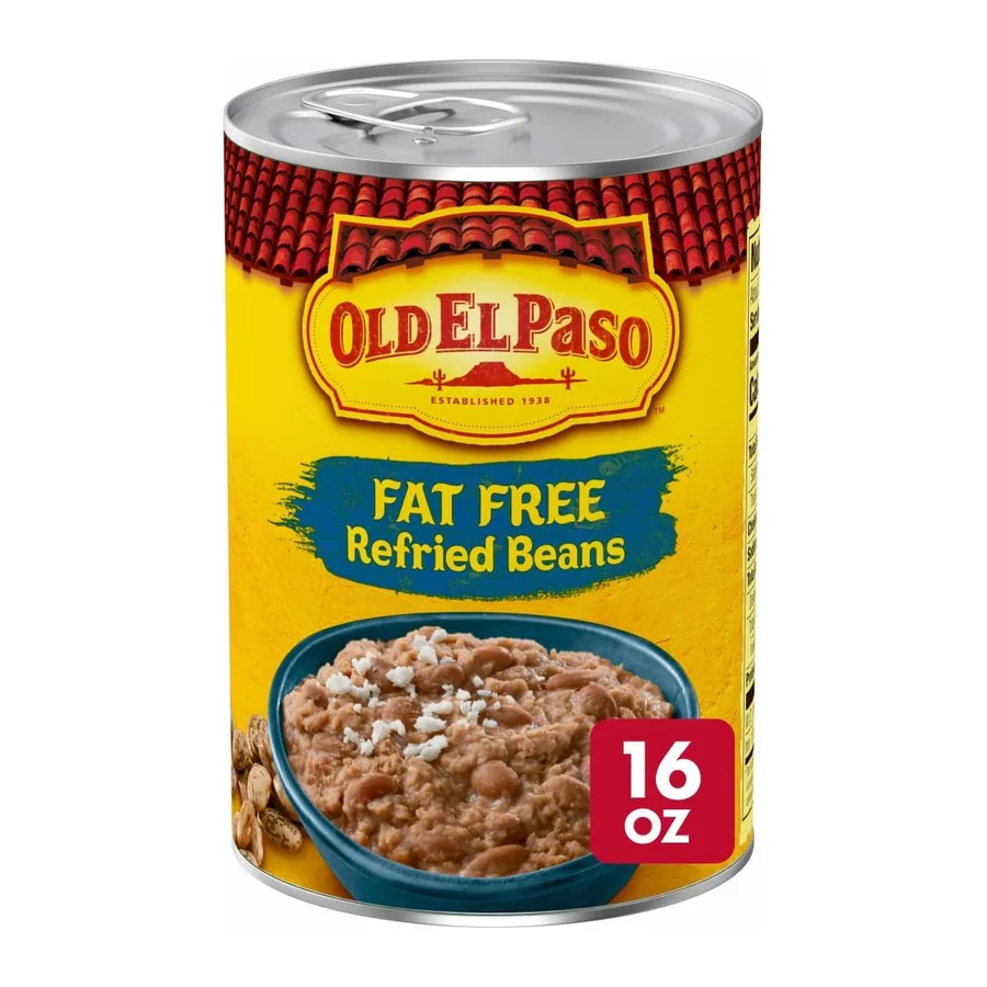 Old El Paso Refried Beans Old Elpaso, front of pack