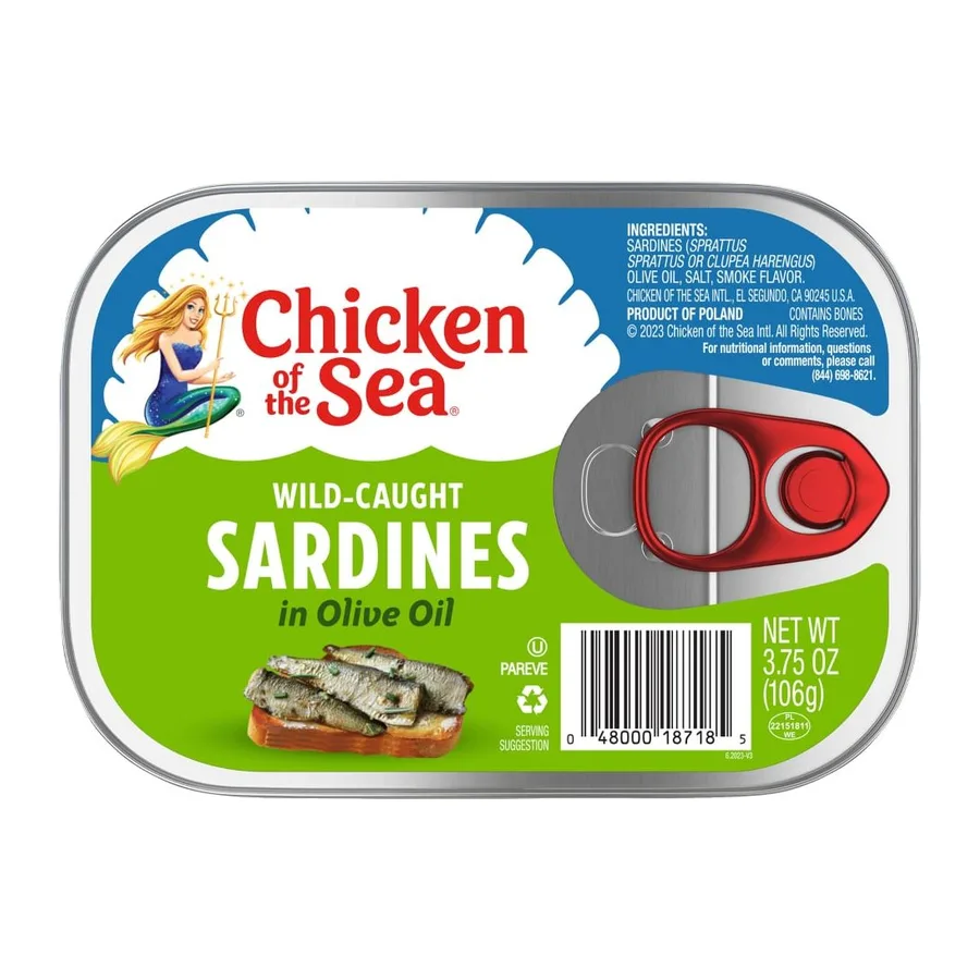 Chicken of the Sea Sardines, front of pack