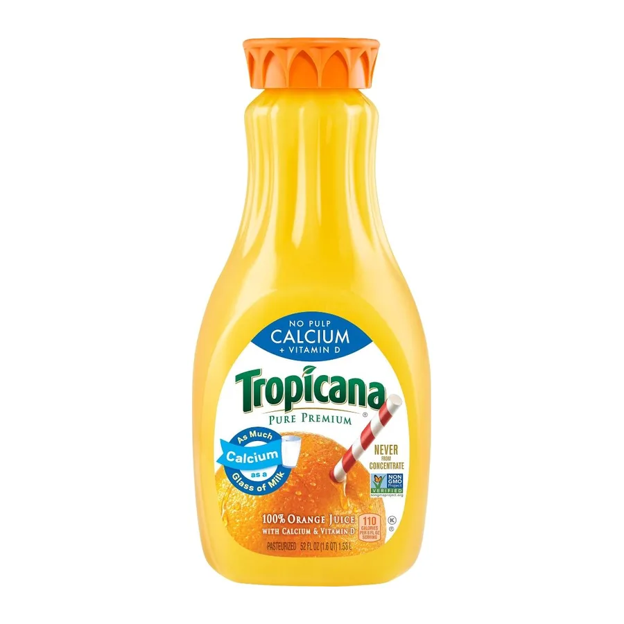 Tropicana Pure Premium Orange Juice Calcium And Vitamin D No Pulp, front of pack