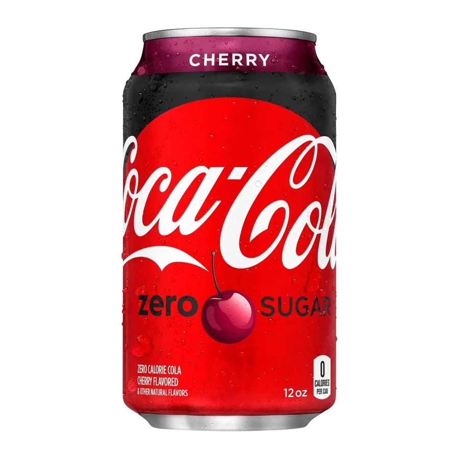 Coke Cherry Zero Coca-cola cherry zero, front of pack