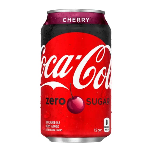 Coke Cherry Zero Coca-cola cherry zero, front of pack