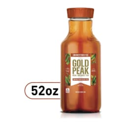 Gold Peak Unsweetened black iced tea drink, front of pack