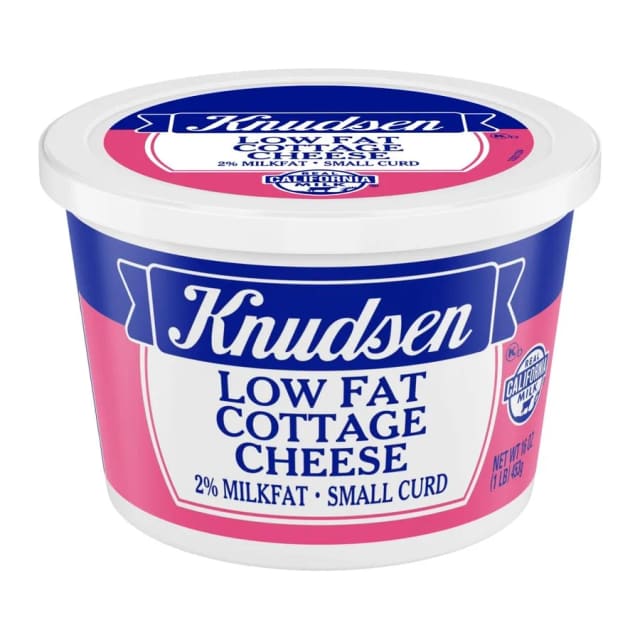 Knudsen Milkfat low-fat small curd cheese cottage, front of pack