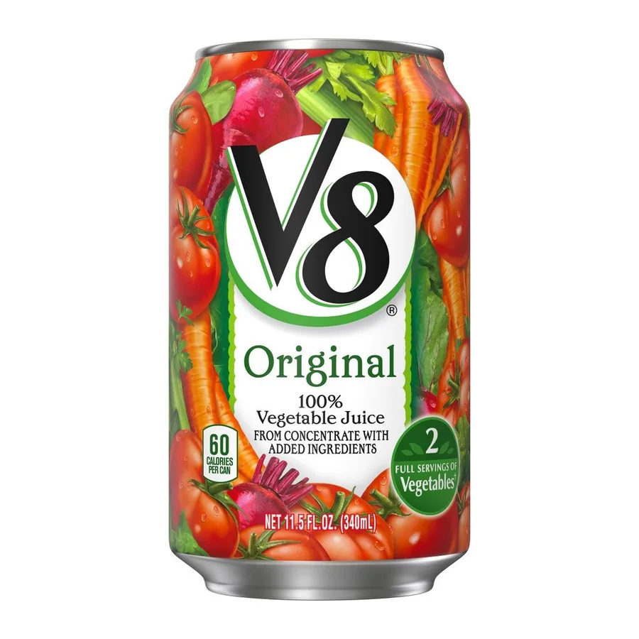 V8 Original vegetable juice, front of pack