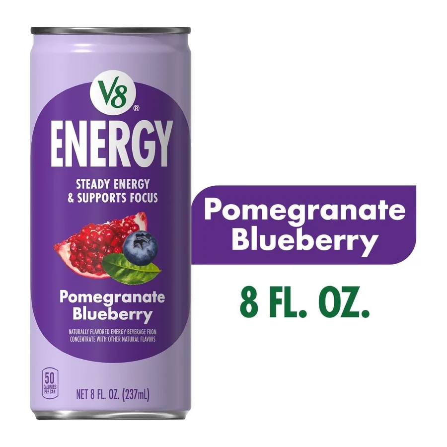 V8 Energy, front of pack