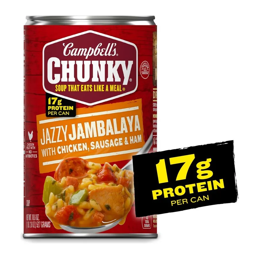 Campbell's Chunky jazzy jambalaya soup, front of pack