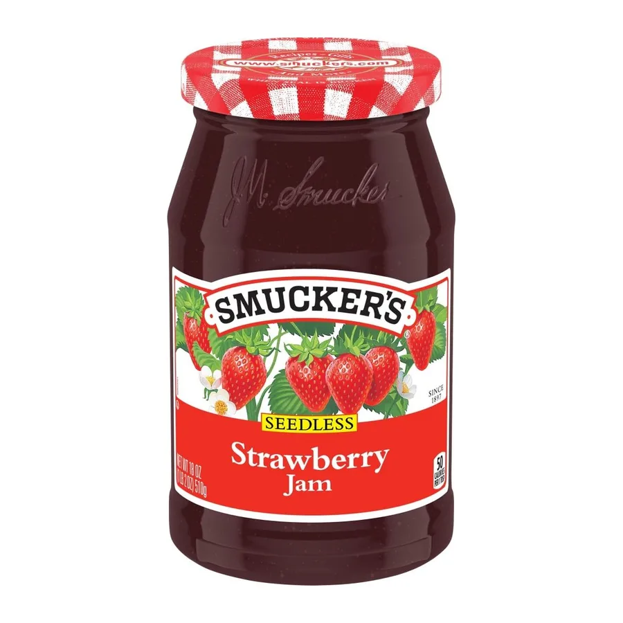 Smucker's Strawberry Jam, front of pack