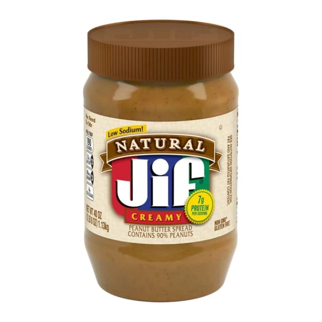 Jif Natural Creamy Peanut Butter, front of pack