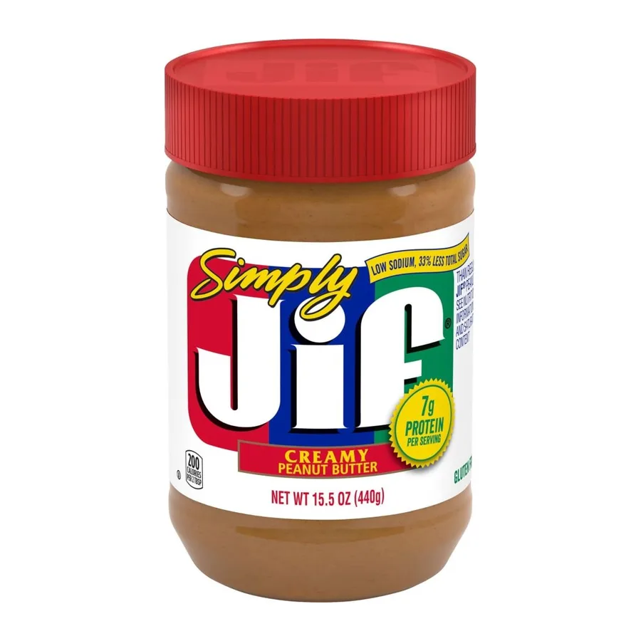 Jif Creamy Peanut Butter, front of pack