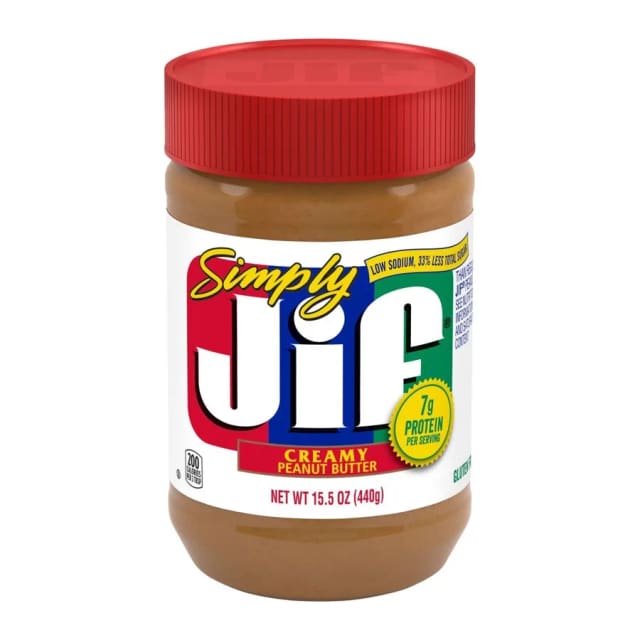 Jif Creamy Peanut Butter, front of pack