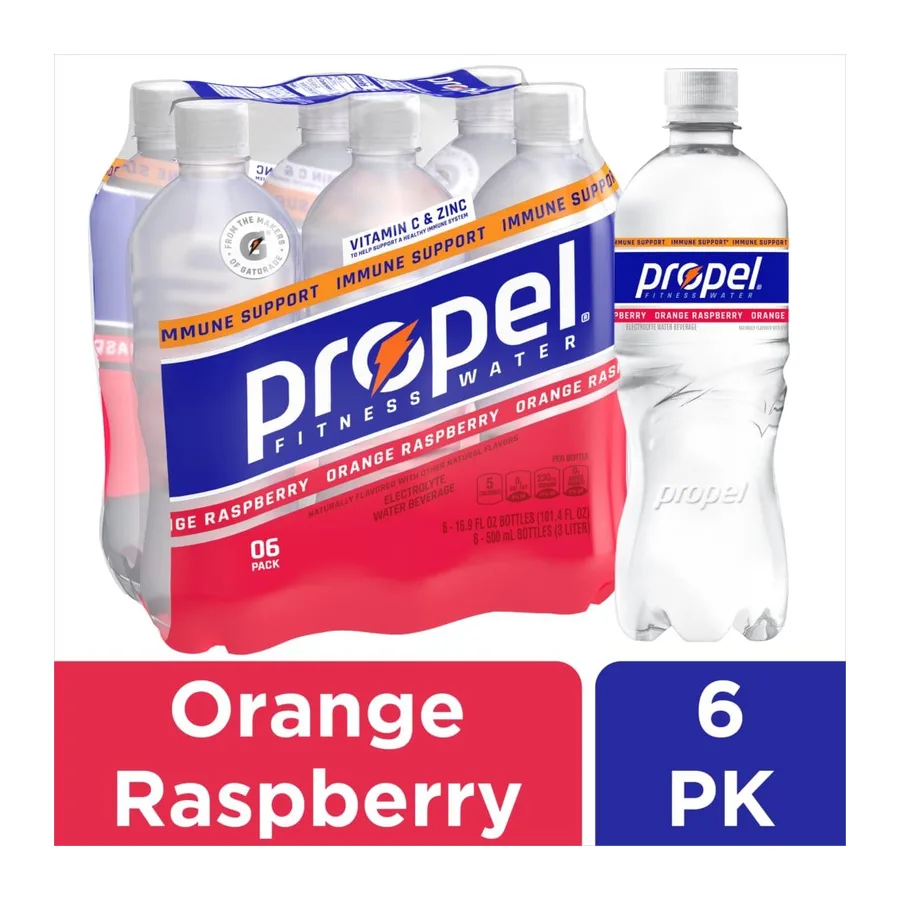Propel Immune Support Orange Raspberry, front of pack