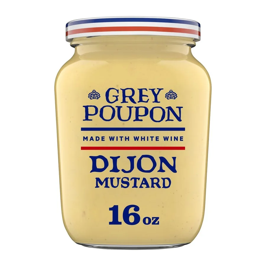 Grey Poupon Dijon mustard, front of pack
