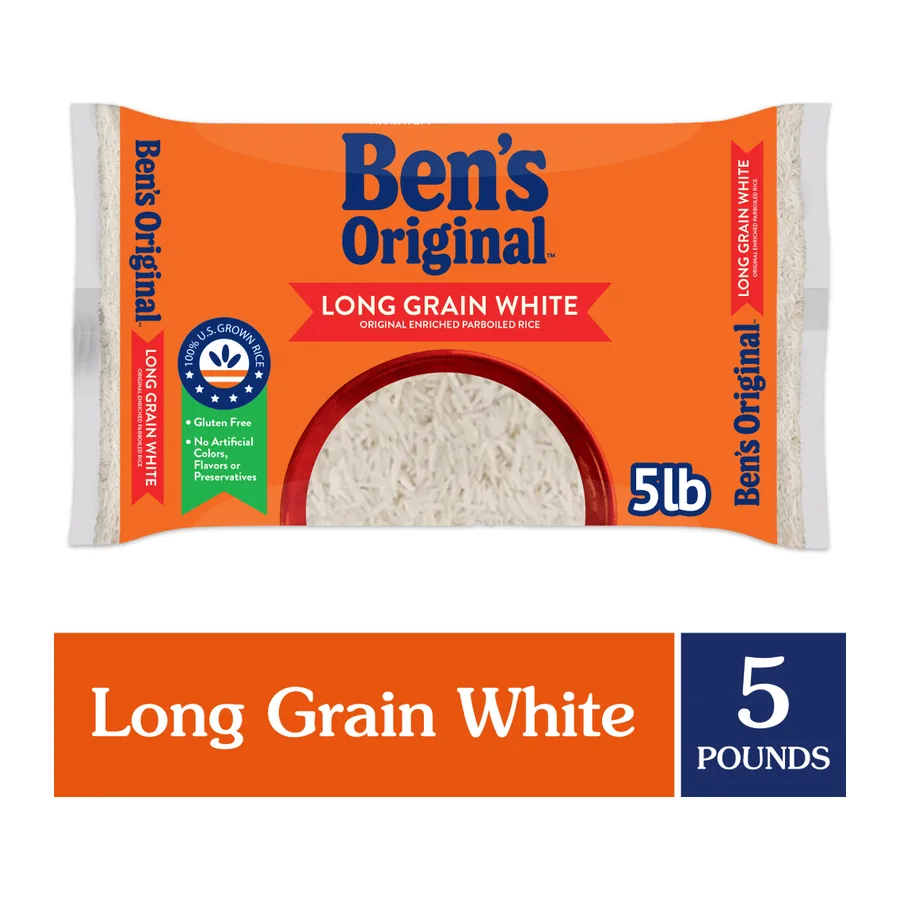 Ben's Original Long Grain White Original Enriched Parboiled Rice, front of pack